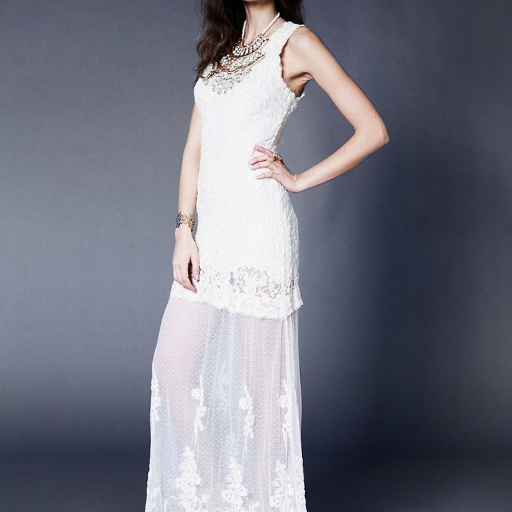 Candela for Free People White Maxi Dress